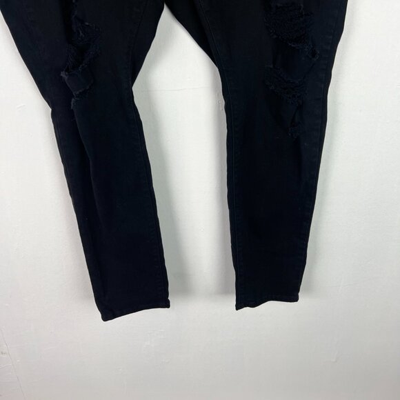 NWT Levi's 711 Skinny Jeans Distressed Hypersoft Black Plus Size 24W NEW - Picture 3 of 11